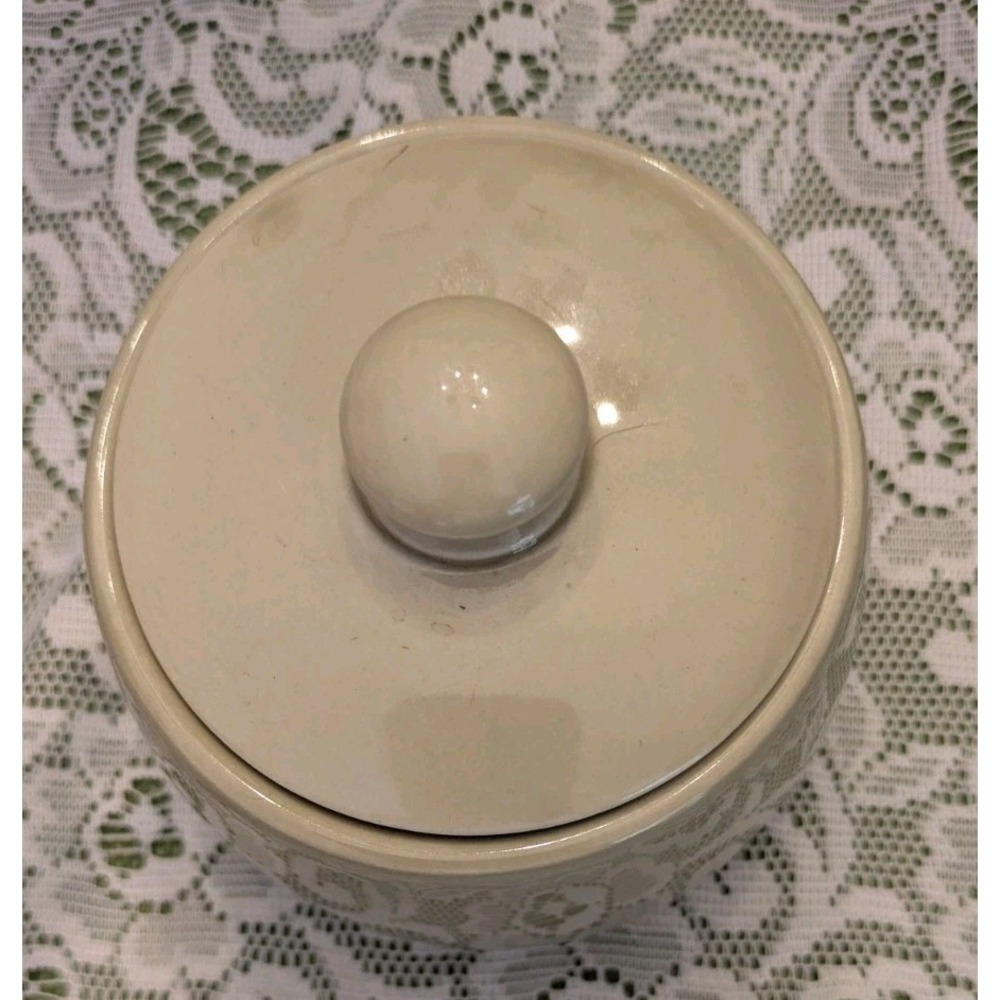 Martha Stewart Sage Sugar Container &Lid Farmhouse Style Green, No Flaws